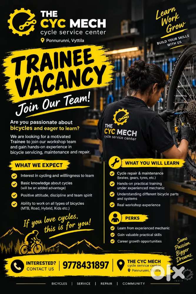 Bicycle meacanic vacancy