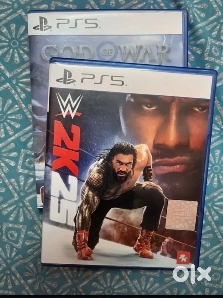 PS5 GAMES WWE 2K25 AND GOD OF WAR RANGNORK and FIFA 23