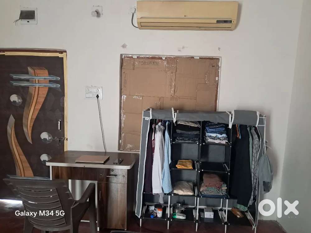 Price negotiable Wardrobe shelf (1000) and study table & chair (3000)