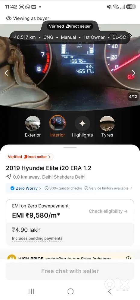 Hyundai I20 2019 Cng & Hybrids 46000 Km Driven
