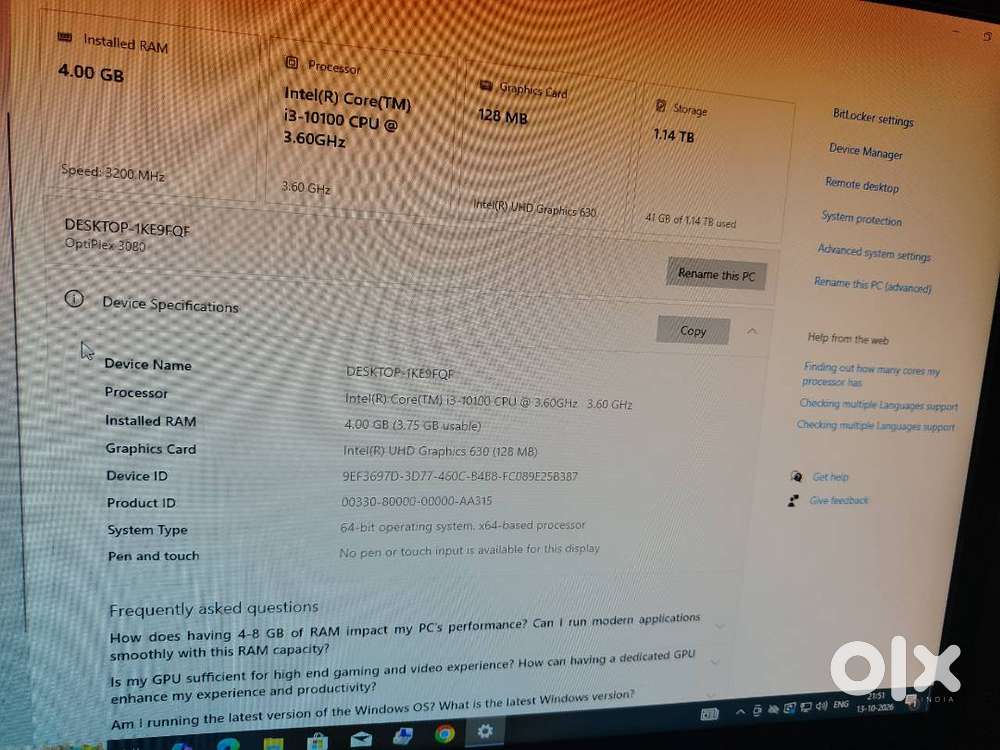 Dell Optiplex 3080 Desktop computer
