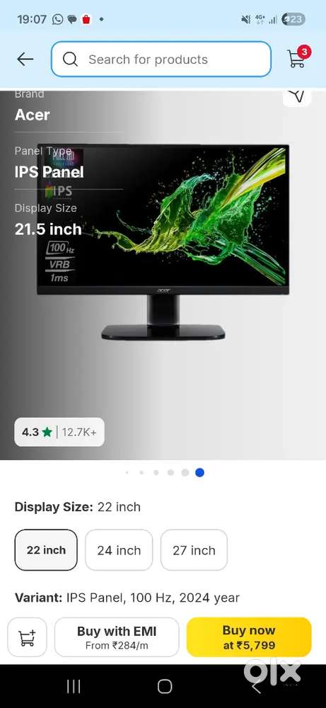 Acer 21.5 Monitor