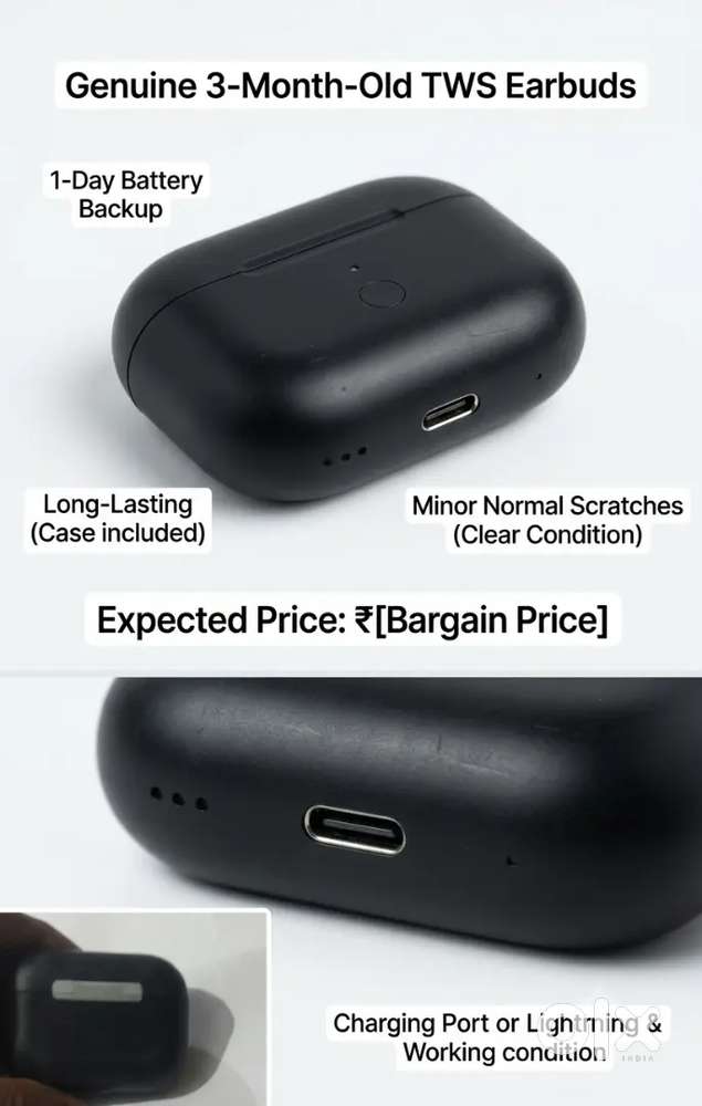 Apple (2nd generation) MADE IN USA,Wireless Earbudswith Original Box