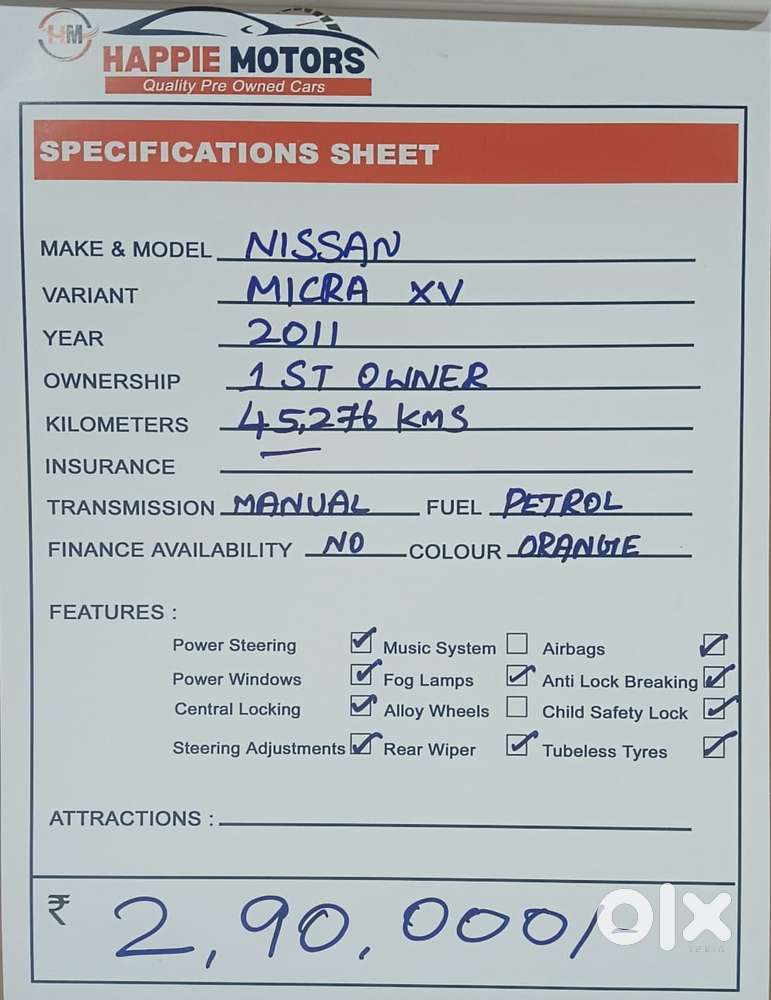 Nissan Micra Xv, 2011, Petrol