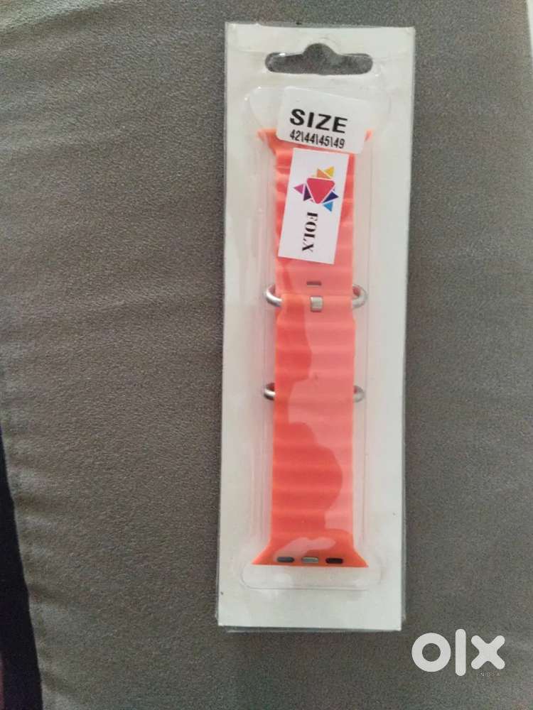 Orange Silicone Watch Strap for Apple Watch (42/44/45/49 mm) – New