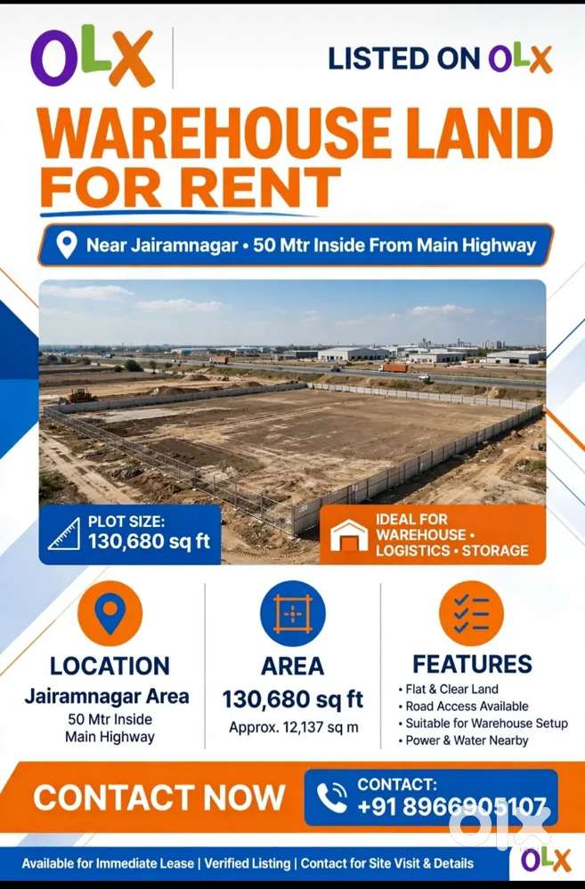 Huge 130680 Sq Ft Land for Rent - Ideal for Warehouse & Logistics