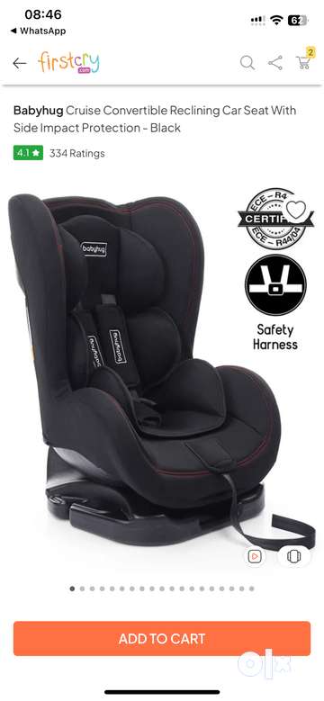 NEW Baby hug Car seater