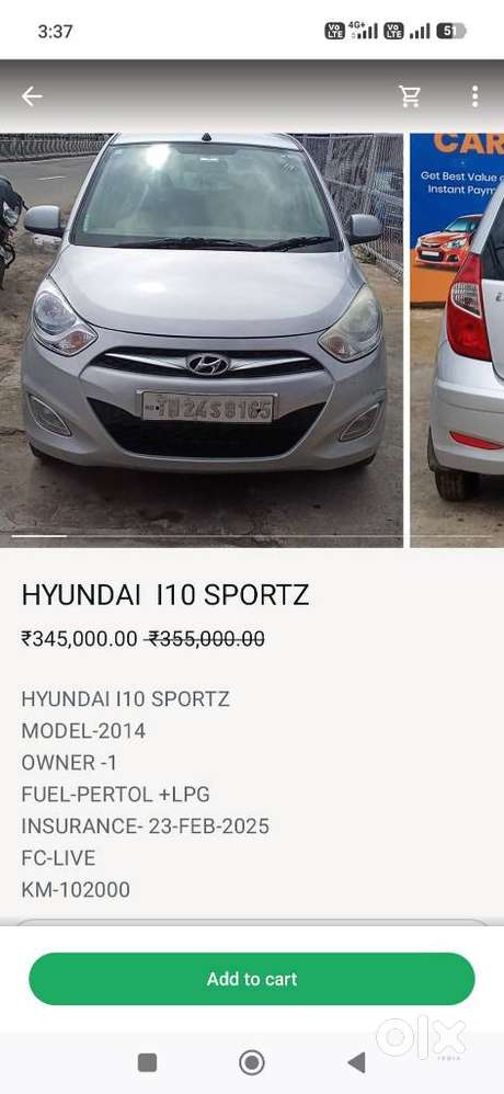Hyundai I10 1.2 Kappa Sportz, 2014, Petrol