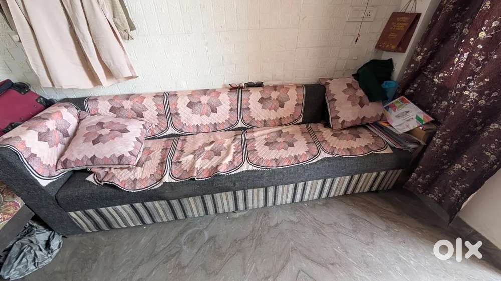 Bed, sofa, washing machine, table, cooler