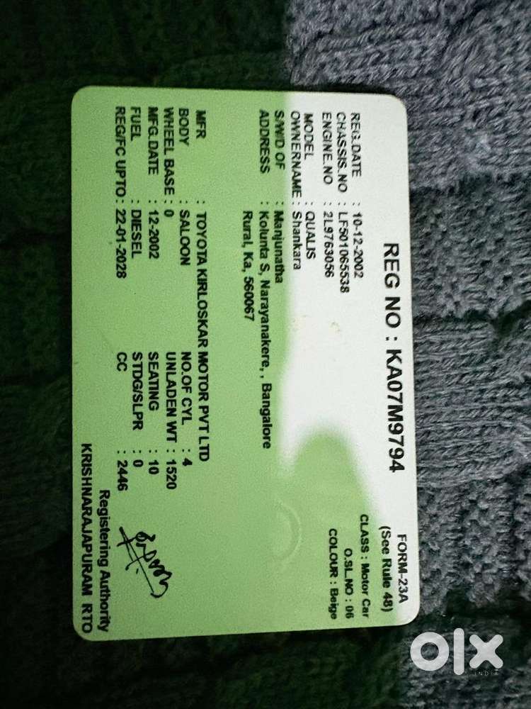 Toyota Qualis 2002 Diesel 18000 Km Driven