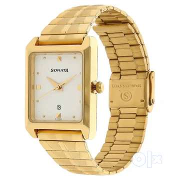 Sonata watch discount golden colour price