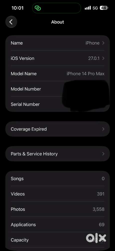 iPhone 14 Pro Max 1 TB (Max storage) 100% original clean settings