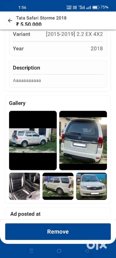 Tata Safari Storme 2018
