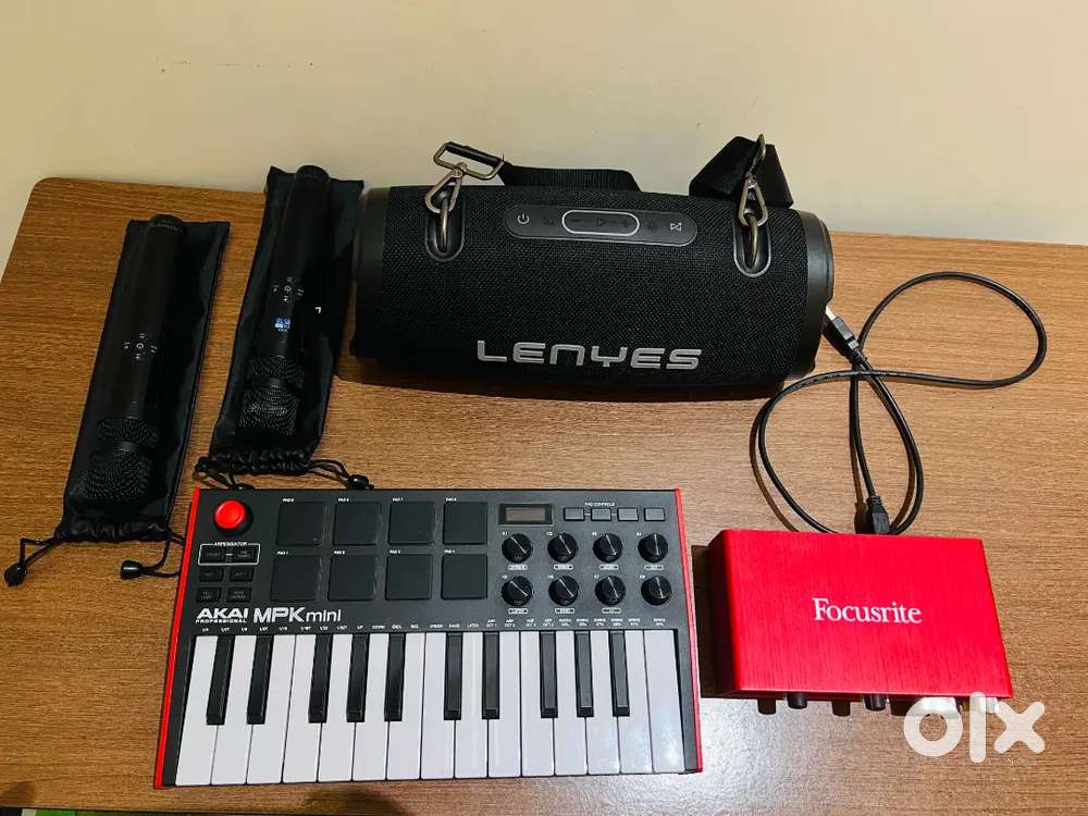 Lenyes S872 Speaker+2Mic, AKAI MPK MINI MK3 25Keys Keyboard