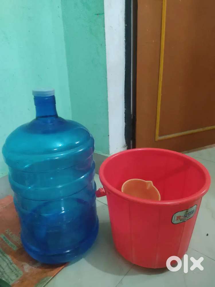 Water bottle and bucket
