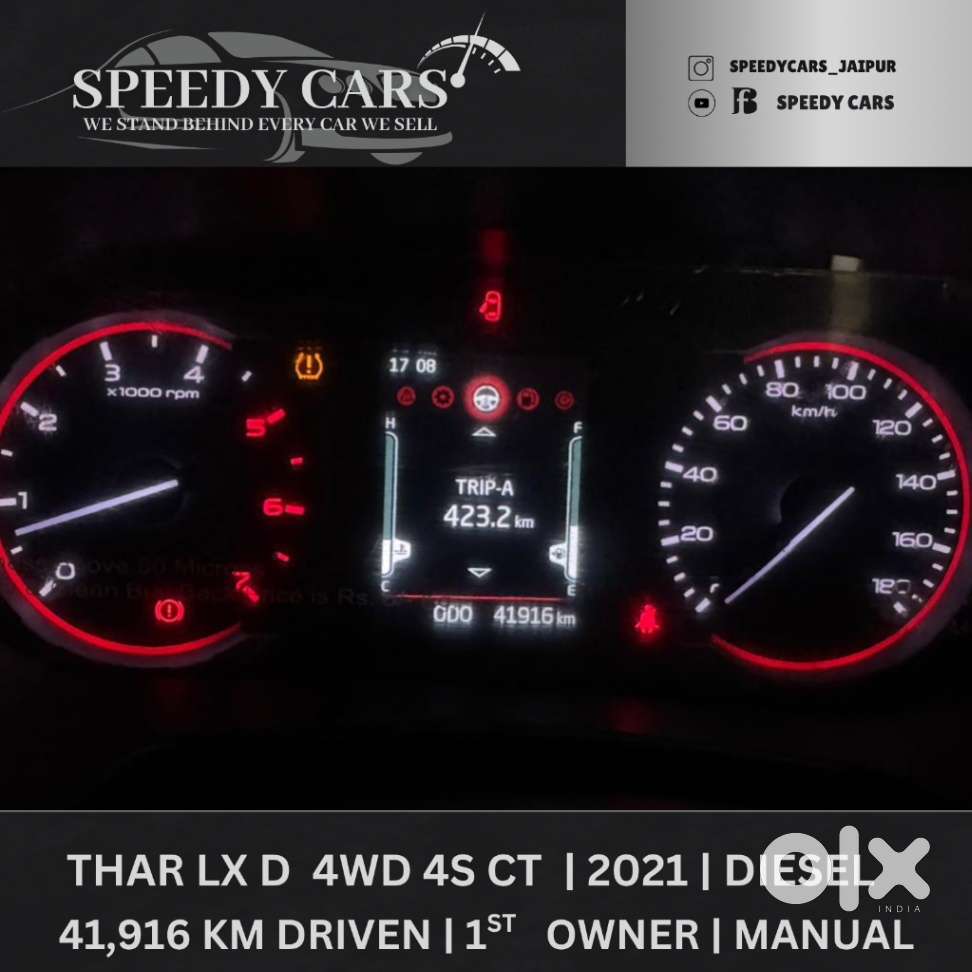 Mahindra Thar Lx 4-str Convertible Mt, 2021, Diesel