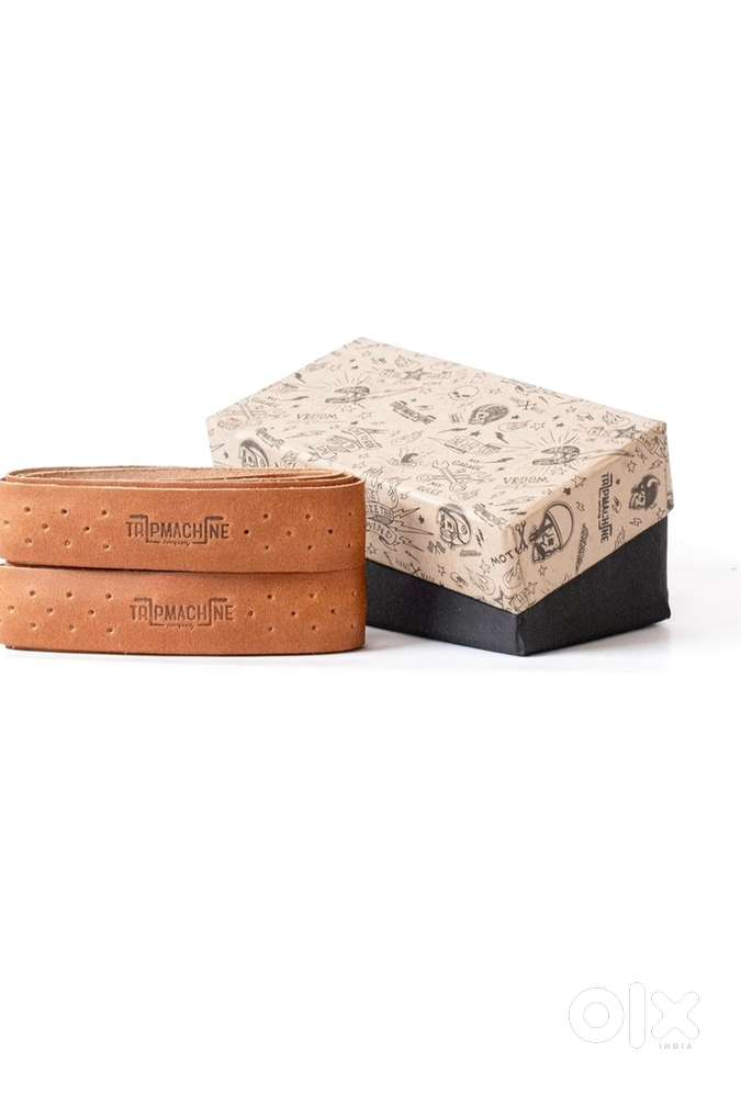 Trip machine handle bar grip leather,vintage tan colour