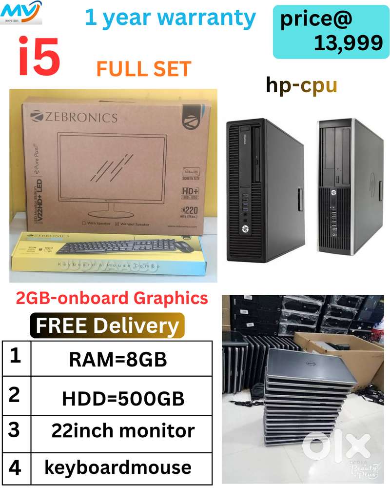 Budget desktop for daily work.full set hp
