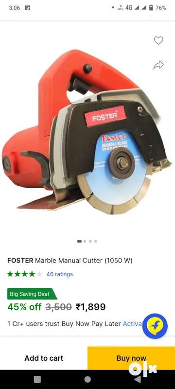 Marble cutter for sale unused condition. Urgent sale Mobile