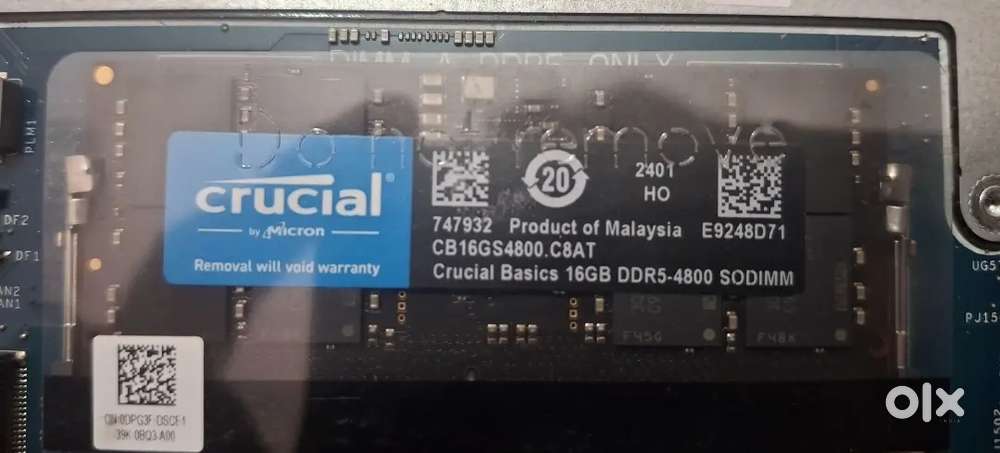 Crucial ddr5 laptop ram 16gb 4800mhz (new)