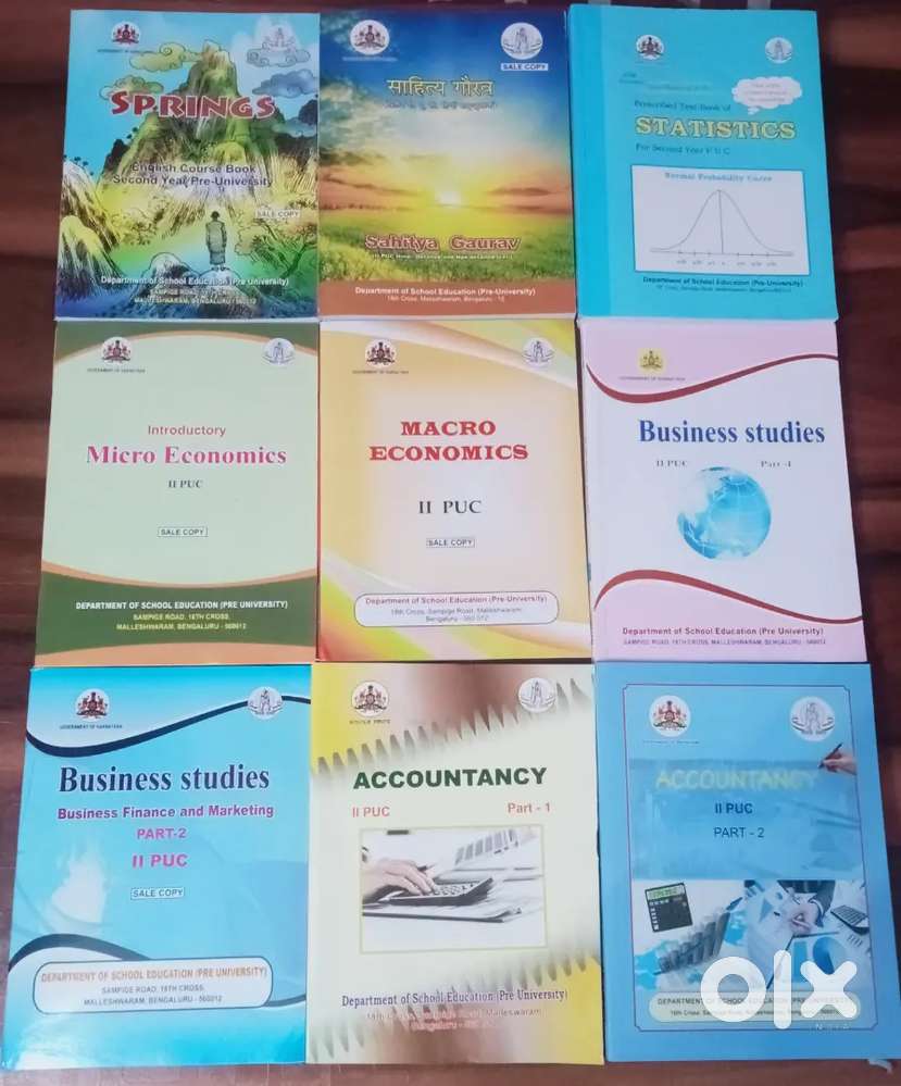 2nd PUC Commerce Ncert state Textbooks