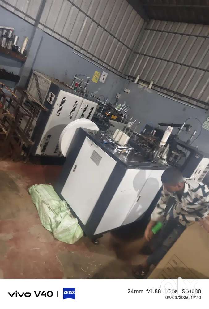 Paper cup making machine used despojal 3 + used good condition