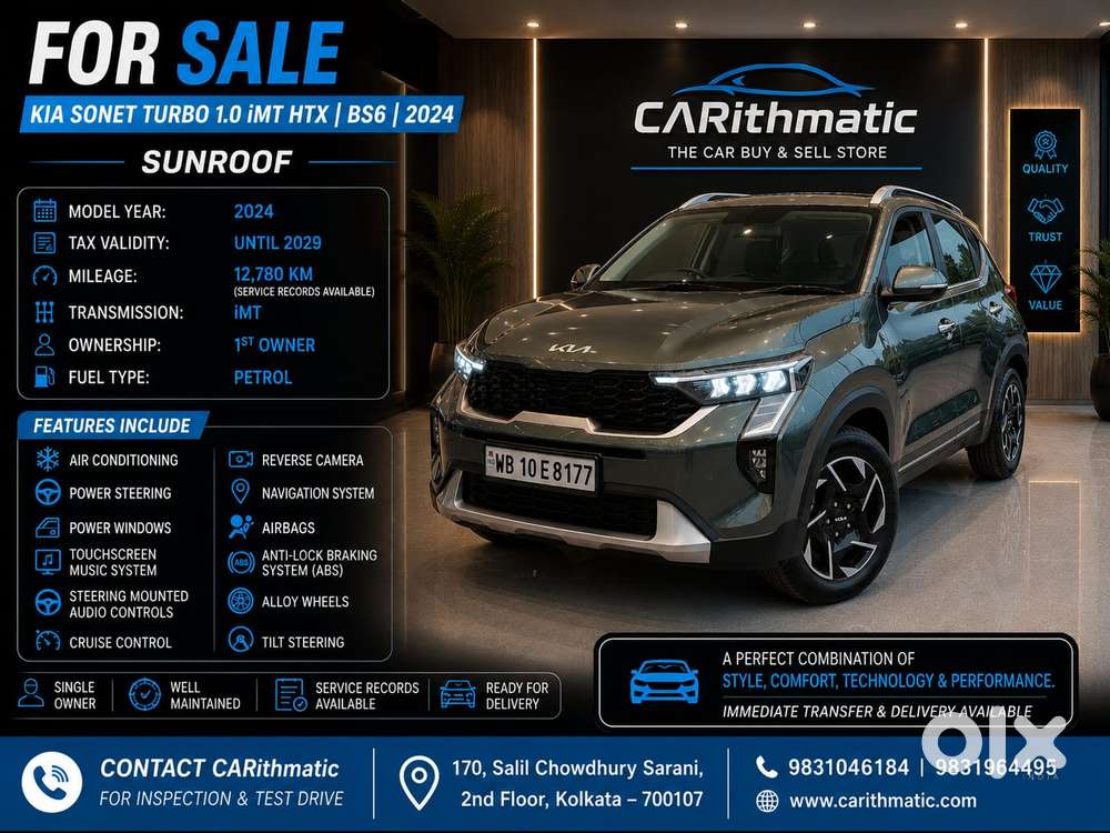 Kia Sonet Htx Turbo Imt, 2024, Petrol
