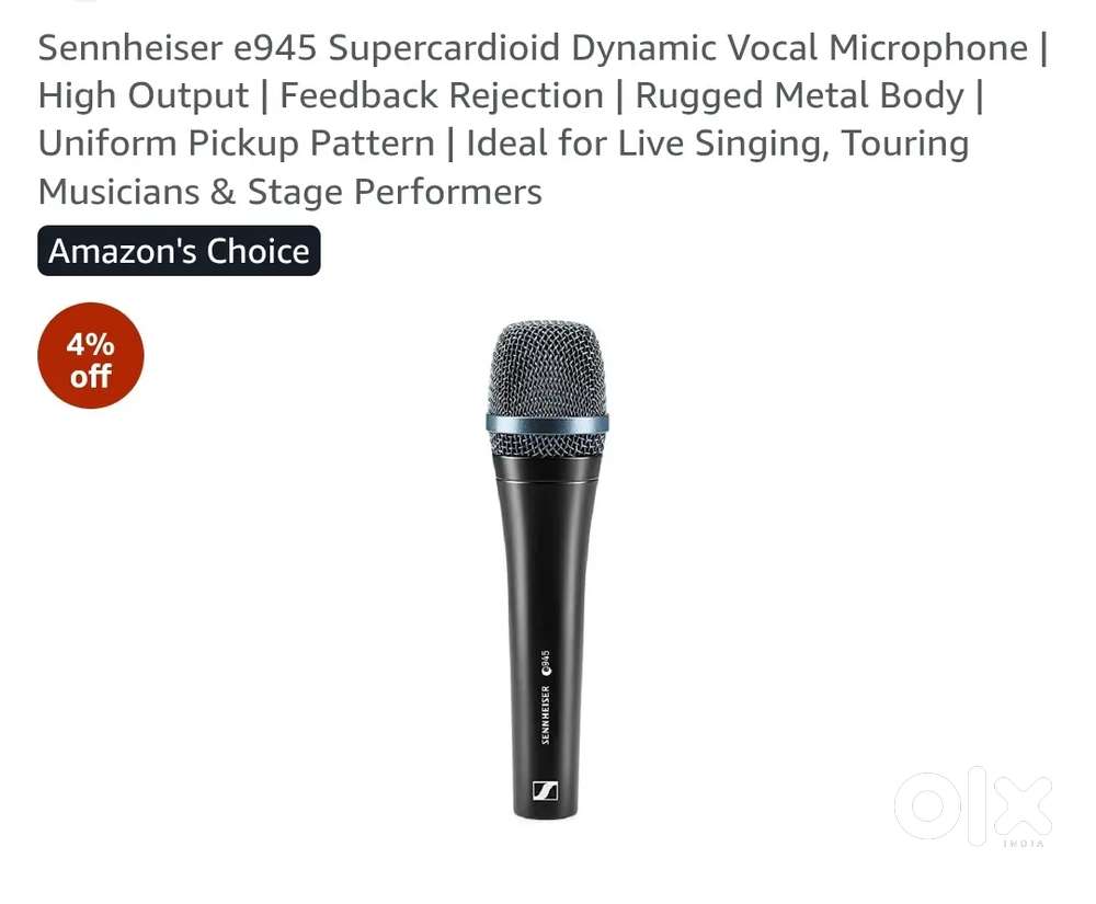 Sennheiser E945 mic - TVs, Video - Audio in Khar Kopar, Navi