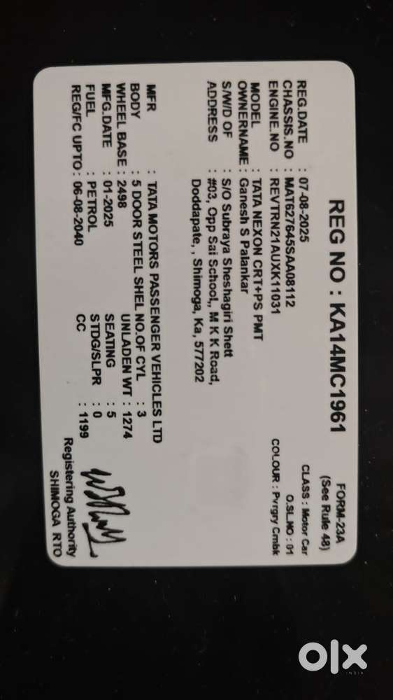 Tata Nexon Creative Plus 1.2 Revotron Petrol 6 Mt, 2025, Petrol