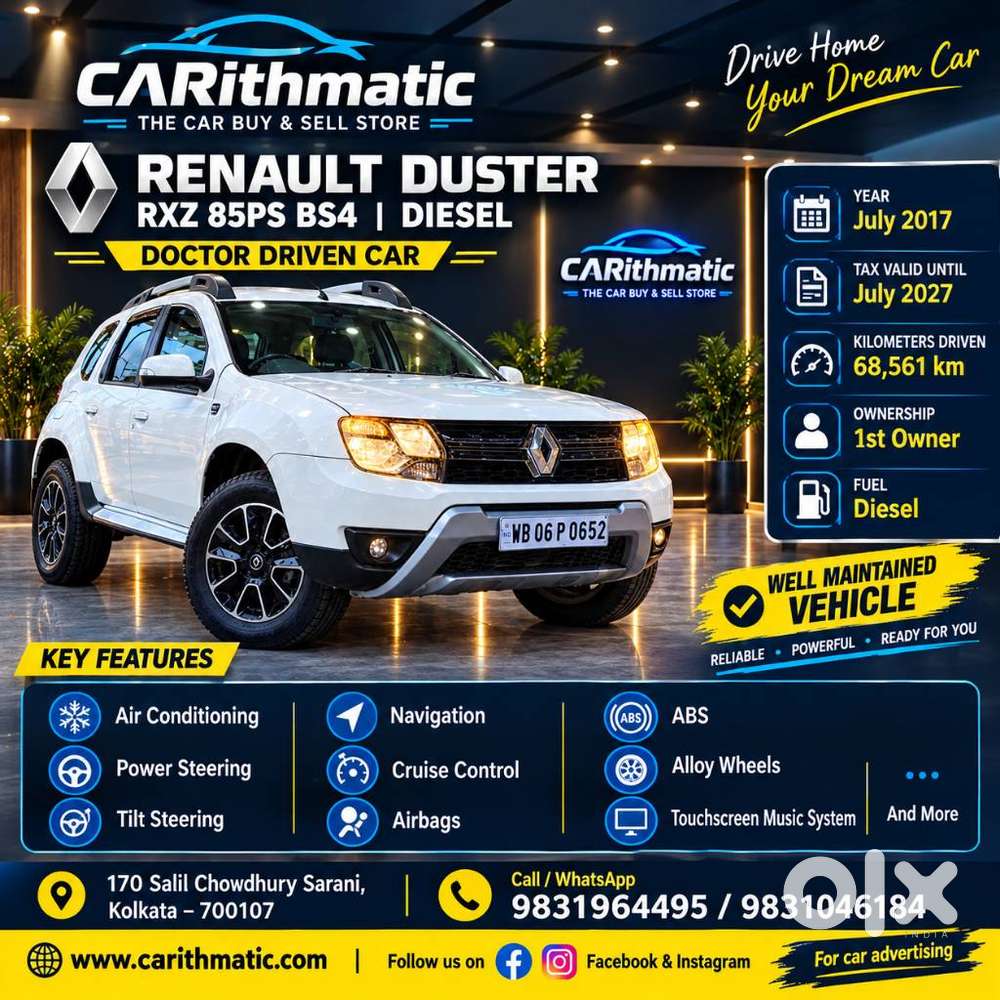 Renault Duster 1.5 85ps Rxz 4x2 Mt Diesel, 2017, Diesel
