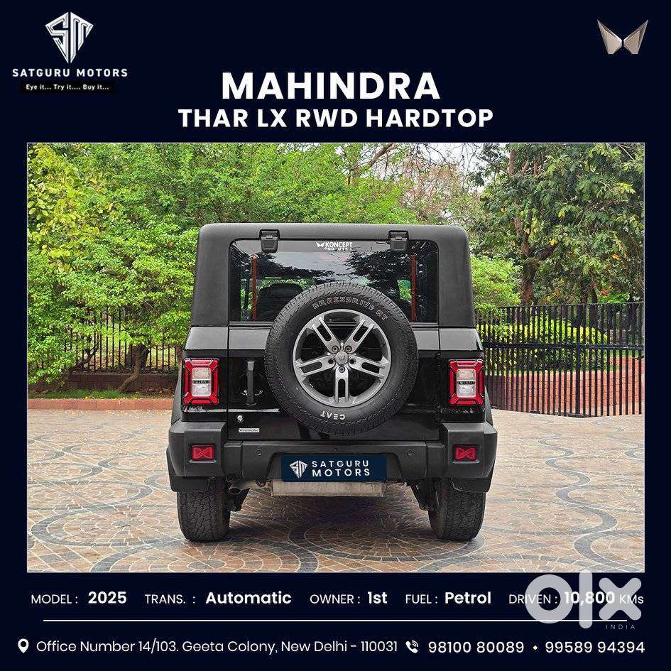 Mahindra Thar 2.0 Lx Hard Top Petrol At 4 Rwd, 2025, Petrol