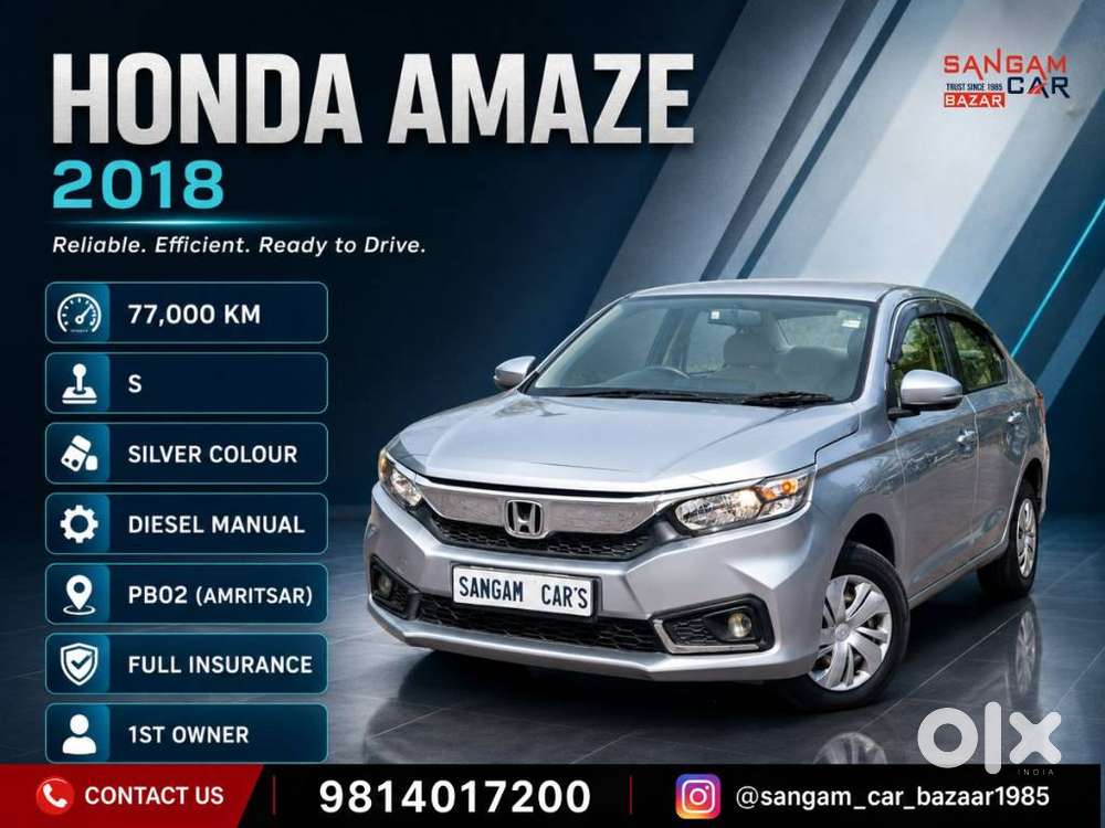 Honda Amaze S Mt I-dtec, 2018, Diesel