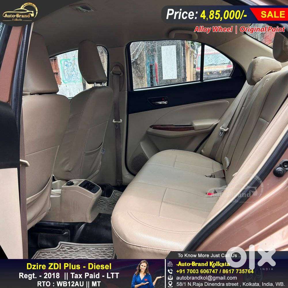 Maruti Suzuki Dzire Zdi Plus, 2018, Diesel