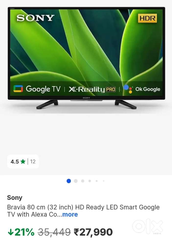 Sony bravia voice assistance 32 inch Led smart google tv TVs
