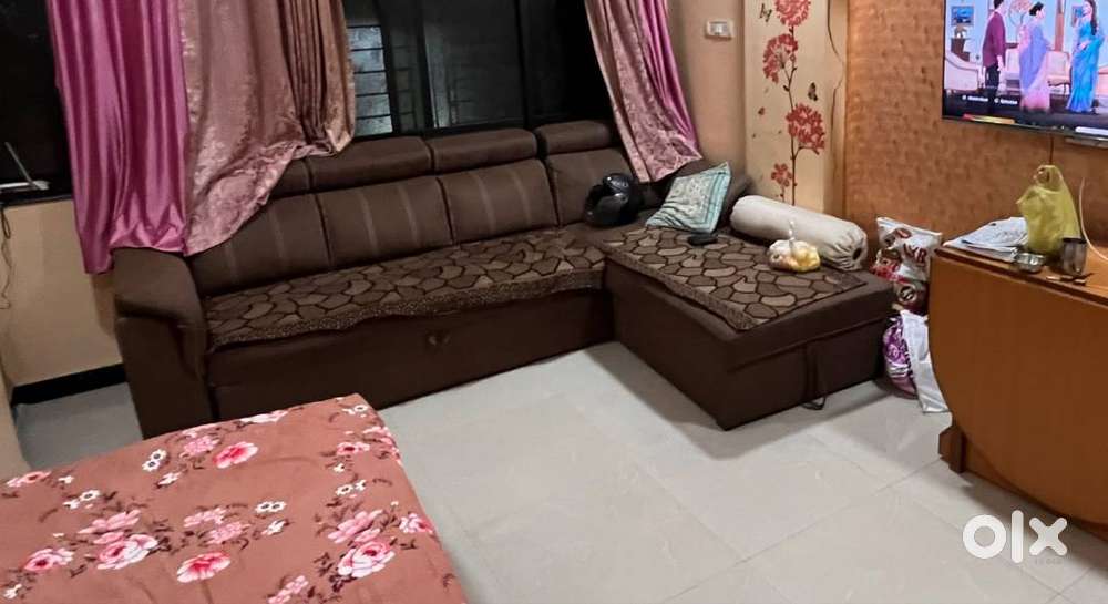 L Shaped Premium Sofa Cum Bed Brown colour - Shivai nagar Thane, Upvan