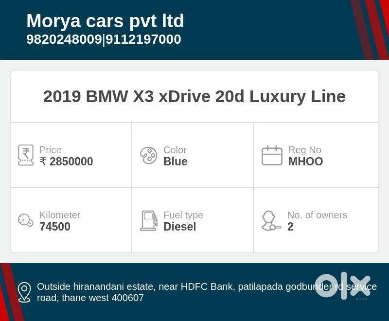 Bmw X3 Xdrive 20d Luxury Line, 2019, Diesel