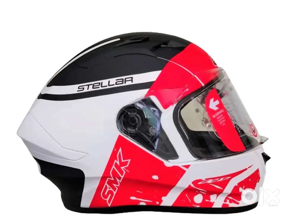 Smk Helmets Stellar Squad White Black Red Pinlock Anti Fog Spare
