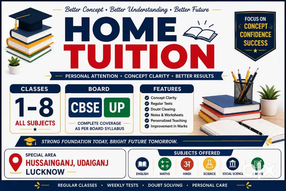 Home tuition class 1-8th all board