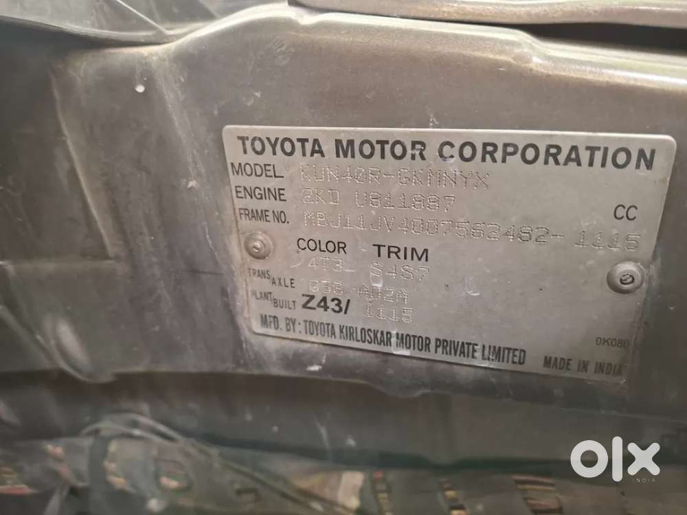 Toyota Innova 2.5 Vx 8 Str, 2015, Diesel