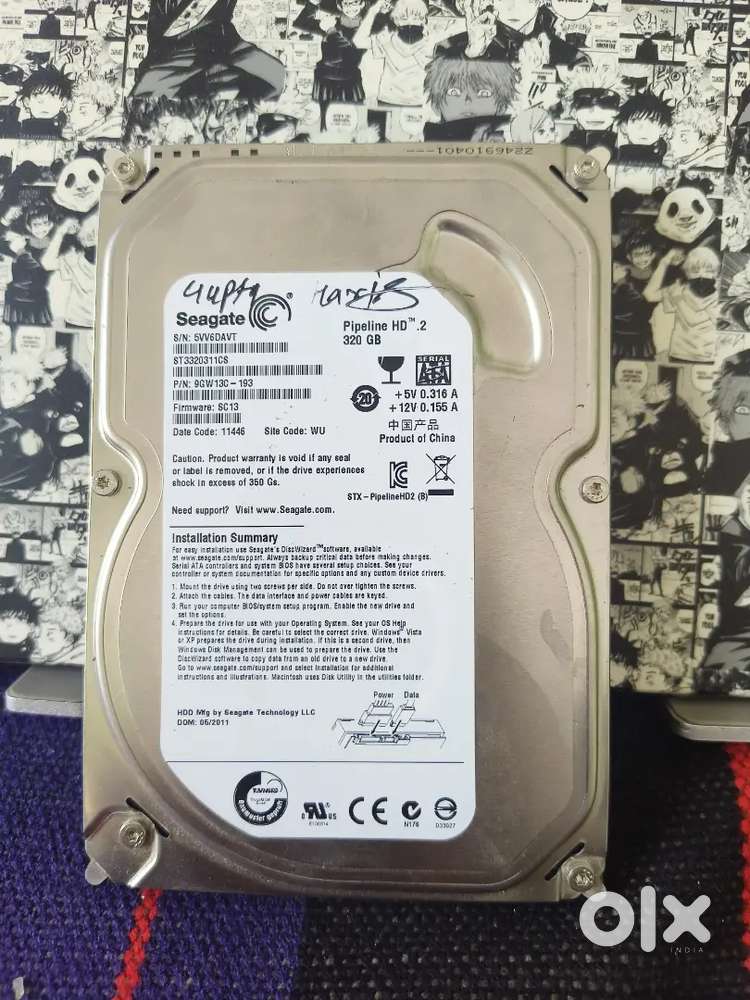 320 gb hard drive , 4gb ram ( 2 gb 2 sticks )