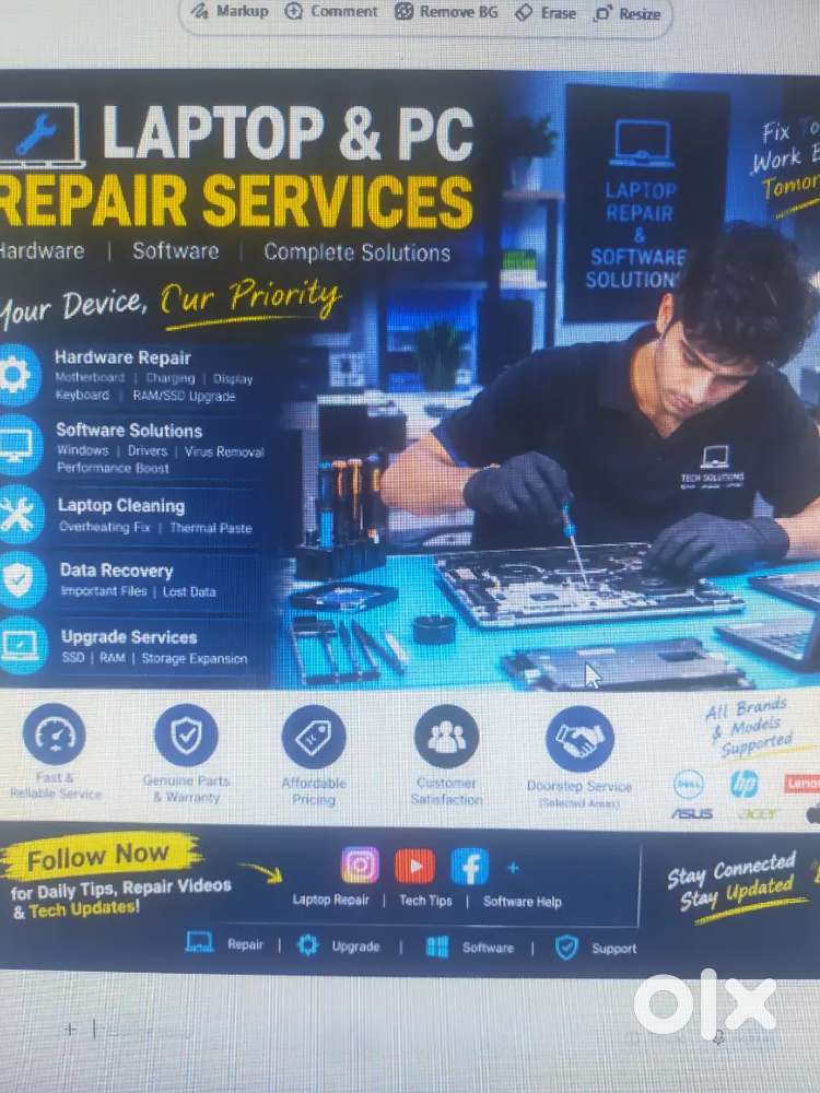 All electronics items leptop light computer and software