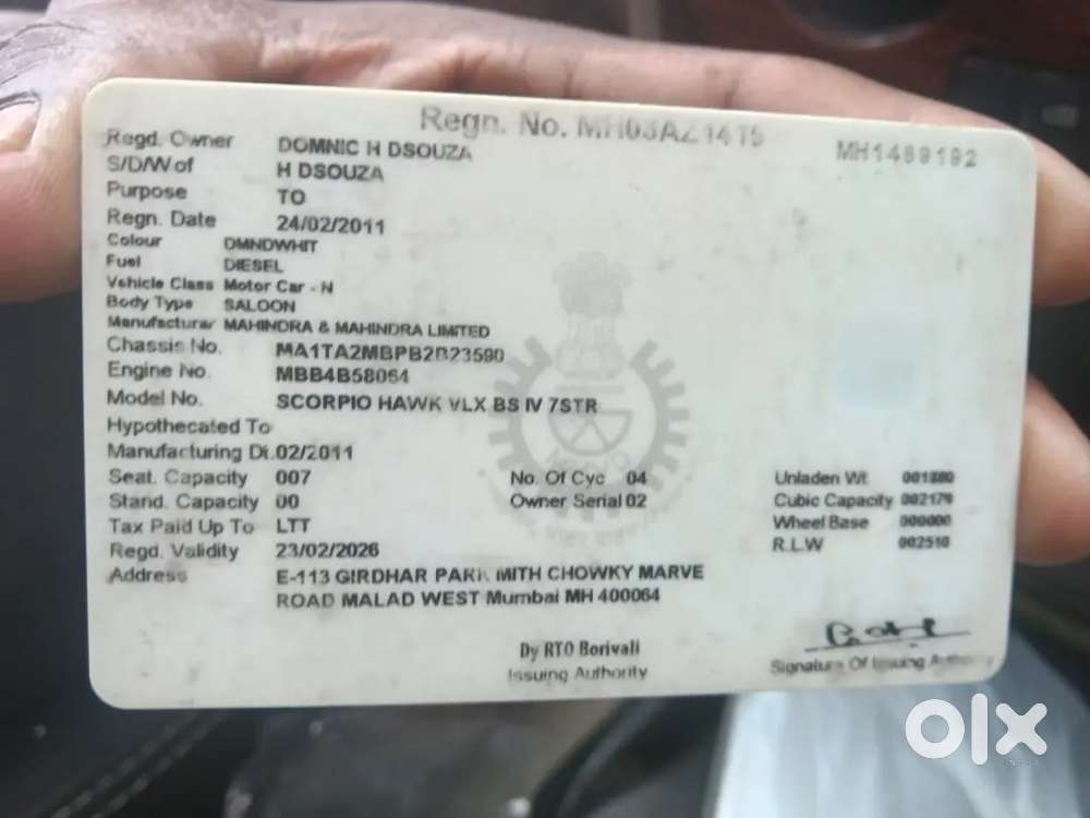 Mahindra Scorpio Classic 2011 Variant Diesel