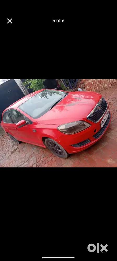 Skoda Rapid 2012 Flashy Red Colour Cng & Petrol Gadi Ek Number H