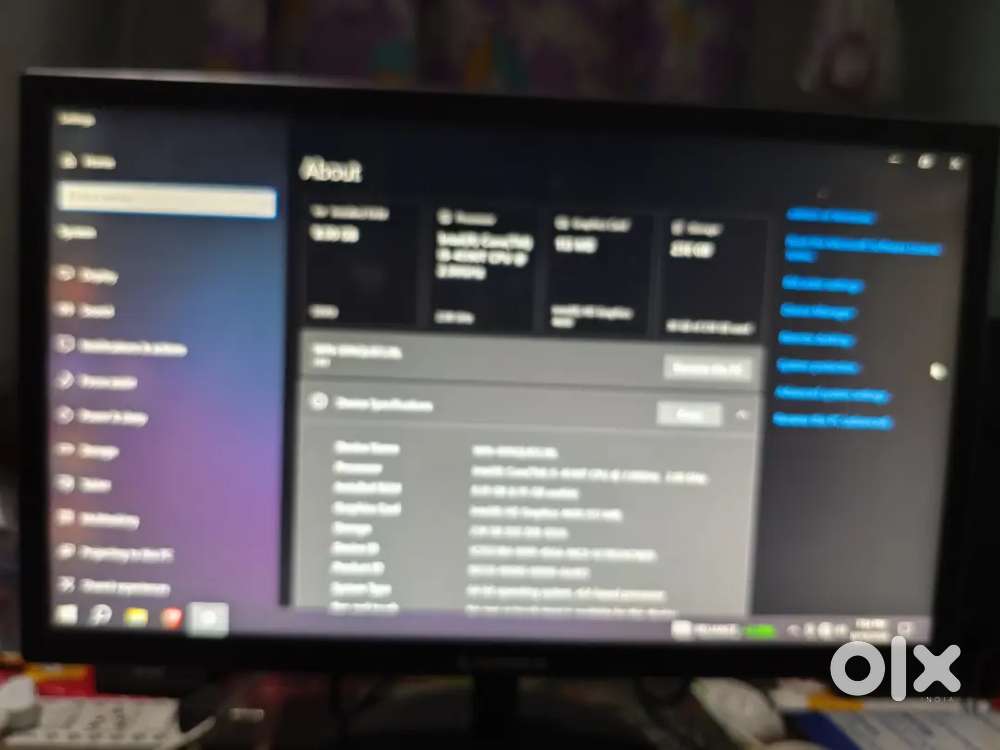 Complete PC Set  Intel i5 4th Gen  8GB RAM  256GB SSD  22 LED + U