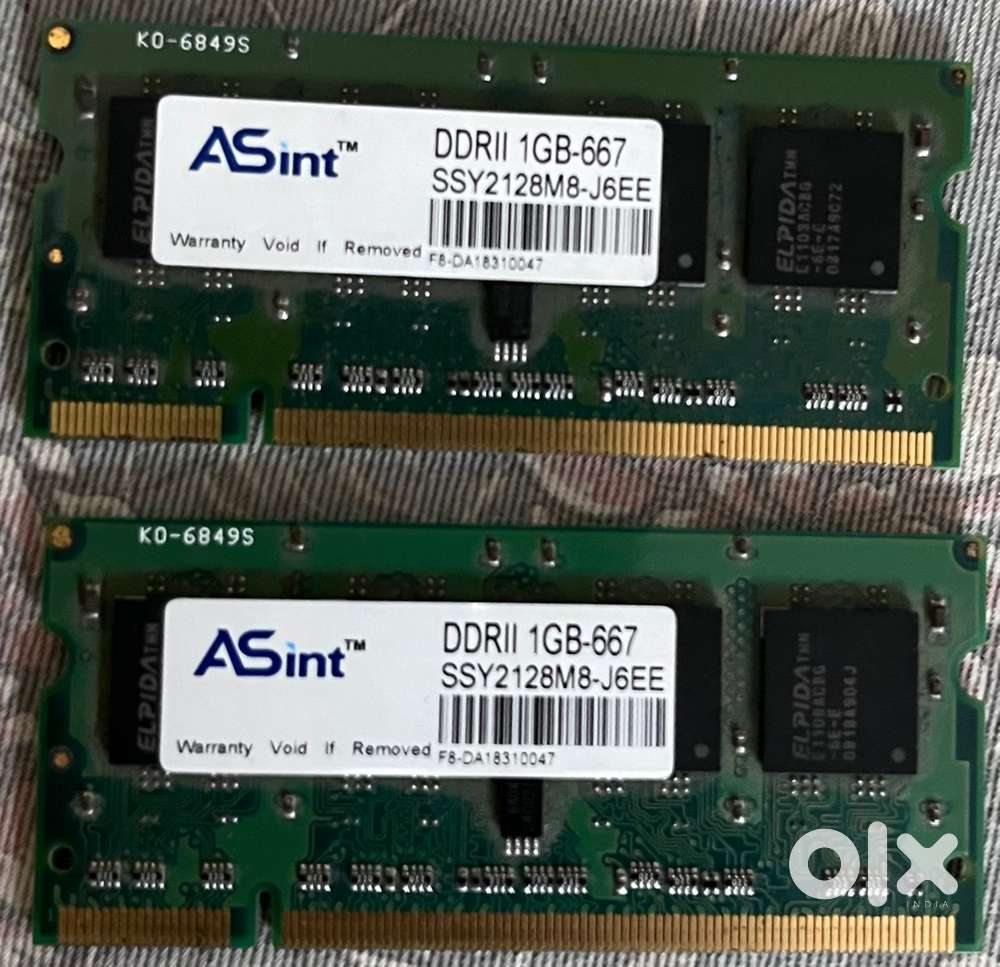 1 gb DDR2 ram working x2