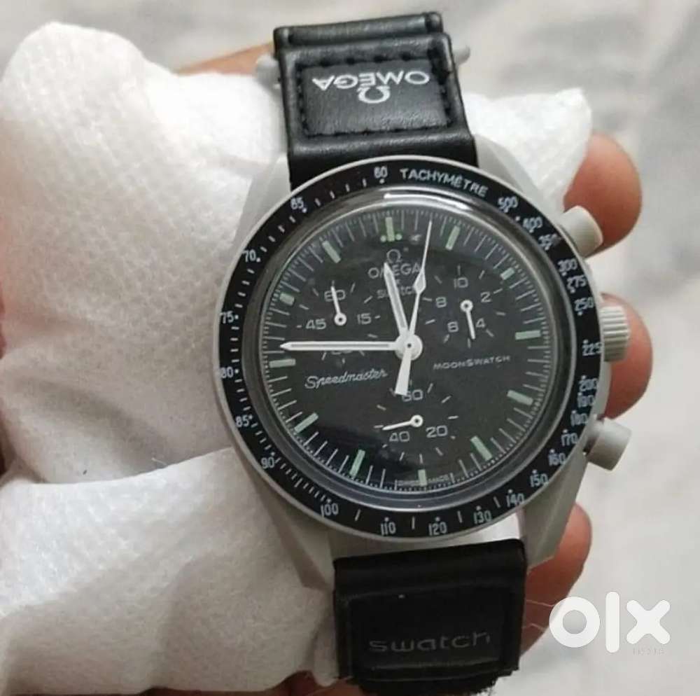 Omega Mission To The Moon Swatch x Omega Turquoise Black SO33M100