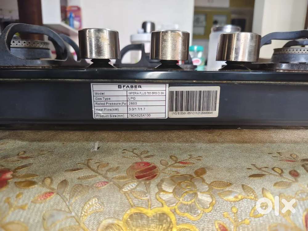 Faber Imperia Plus 783 BRB CI BK Gas Stove - Barely Used