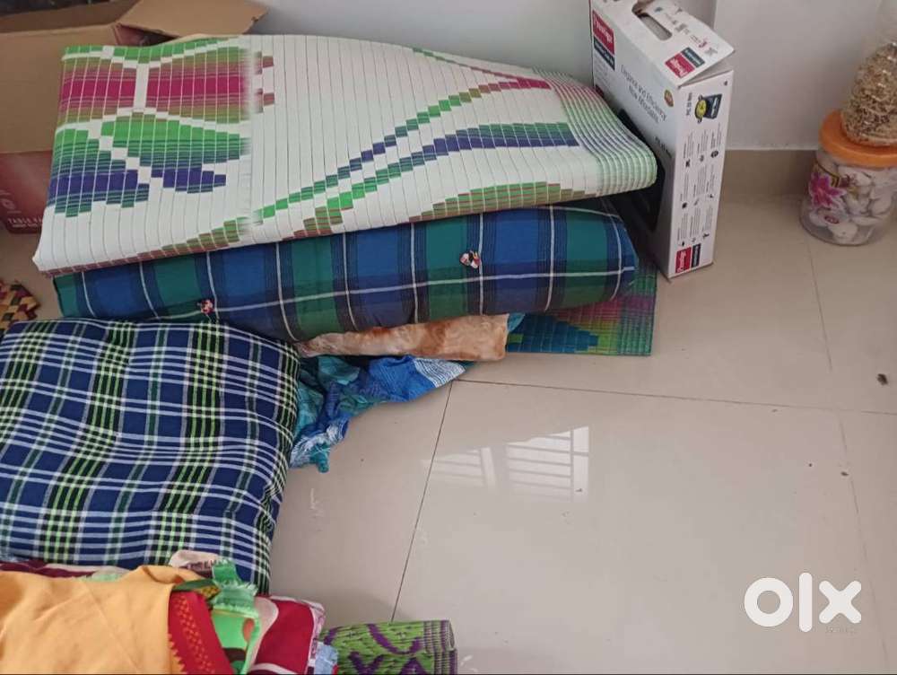 Blanket and mattress and household materials.