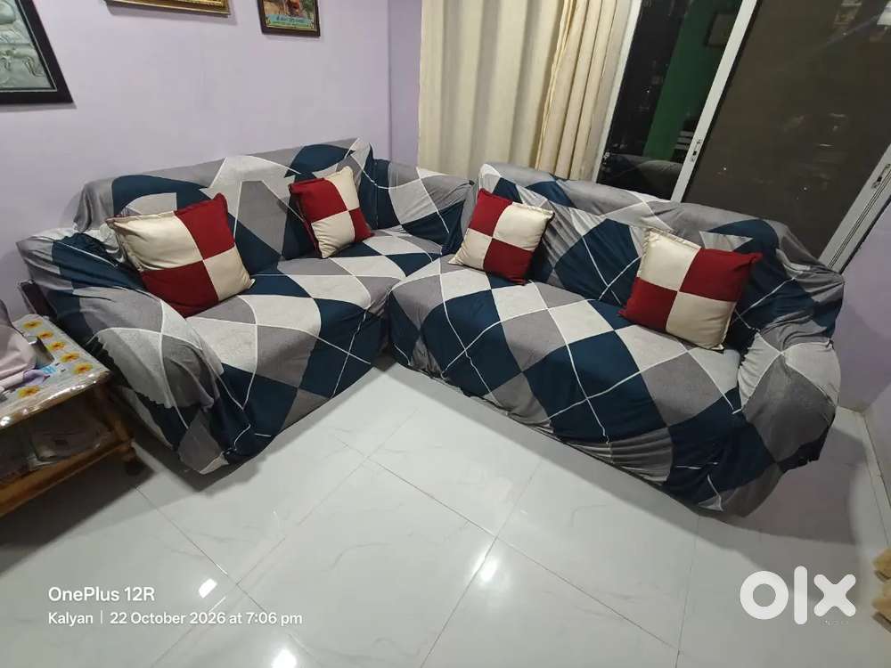 8*4 teak wood modern style sofa