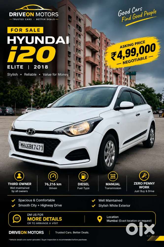 Hyundai Elite I20 Magna Executive 2018 Diesel